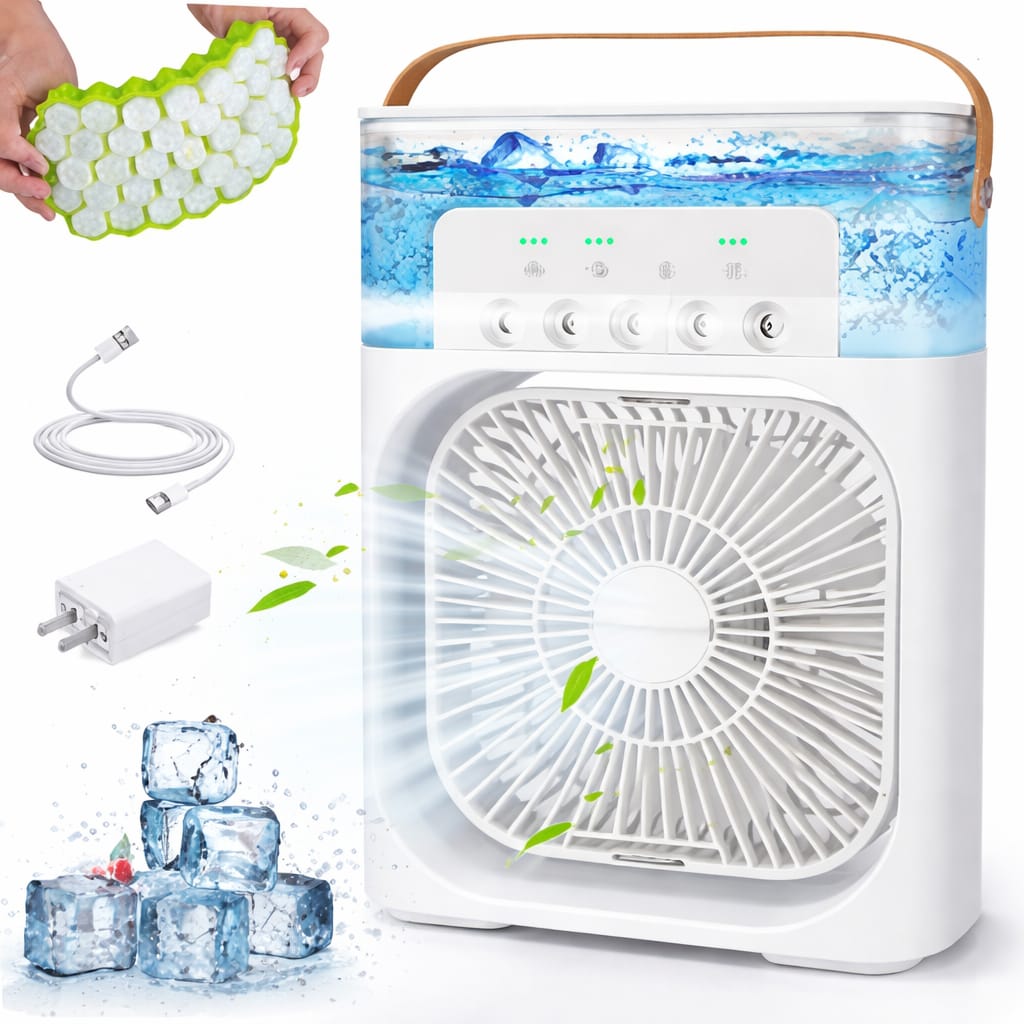 Premium Outdoor Cooler Mini Portable AC Cooler™ ❄️🌬️ | Personal Air Cooler | USB Rechargeable | Quiet Cooling