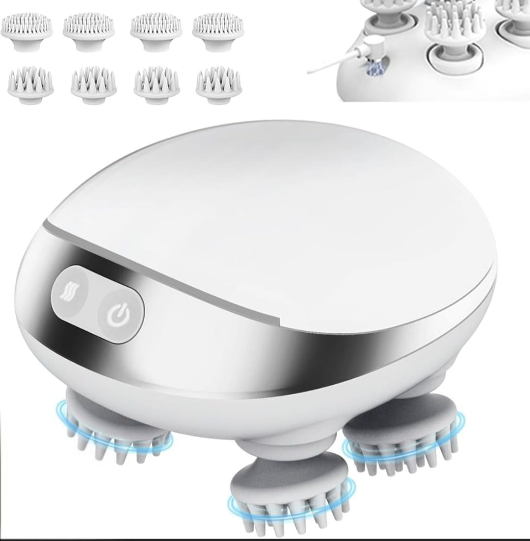 🧠 Electric Head Massager – Scalp Stimulator for Stress Relief, Hair Growth & Deep Relaxation 💫✨