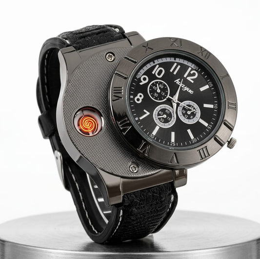 Lighter Watch – 2-in-1 Windproof Flame & Timepiece