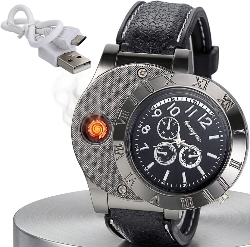 Lighter Watch – 2-in-1 Windproof Flame & Timepiece
