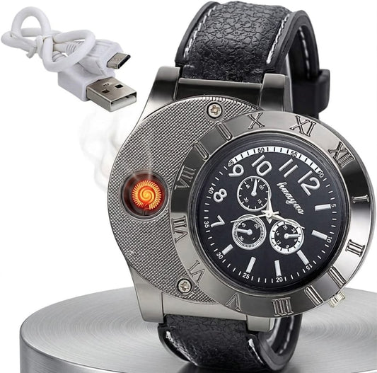 Lighter Watch – 2-in-1 Windproof Flame & Timepiece