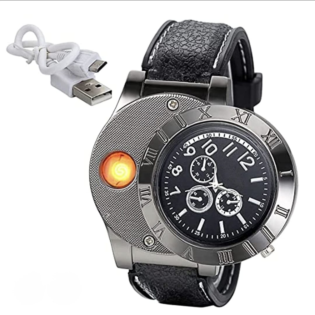 Lighter Watch – 2-in-1 Windproof Flame & Timepiece