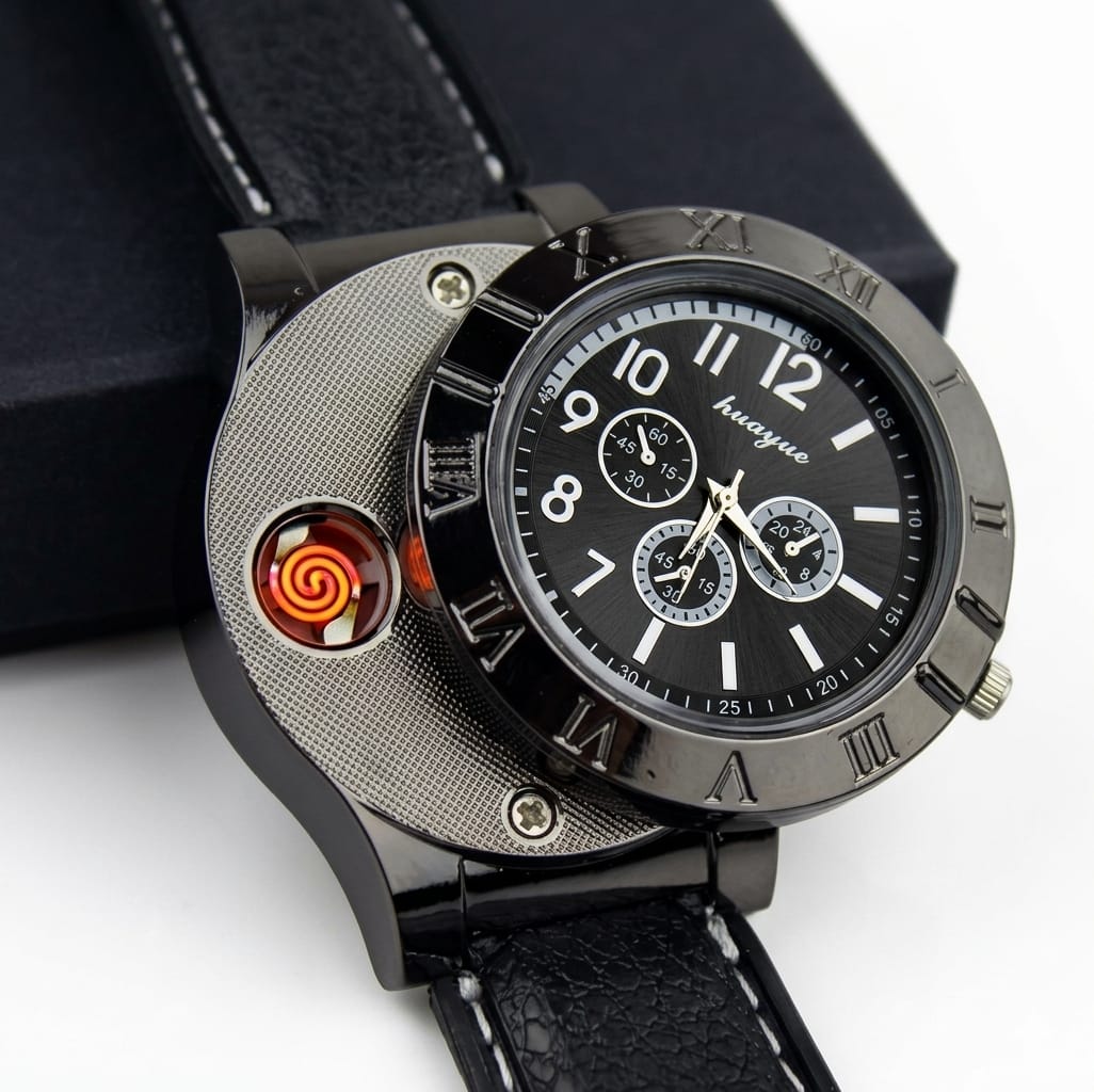 Lighter Watch – 2-in-1 Windproof Flame & Timepiece
