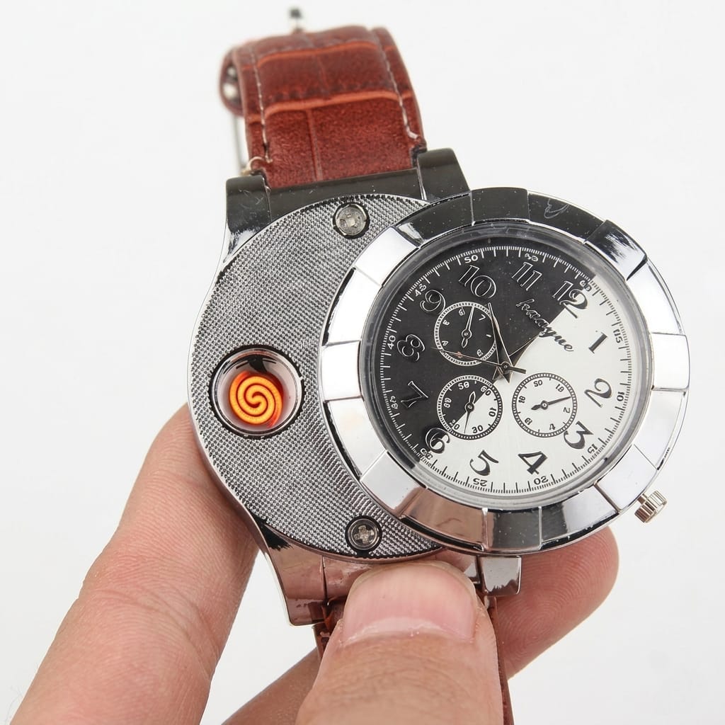 Lighter Watch – 2-in-1 Windproof Flame & Timepiece