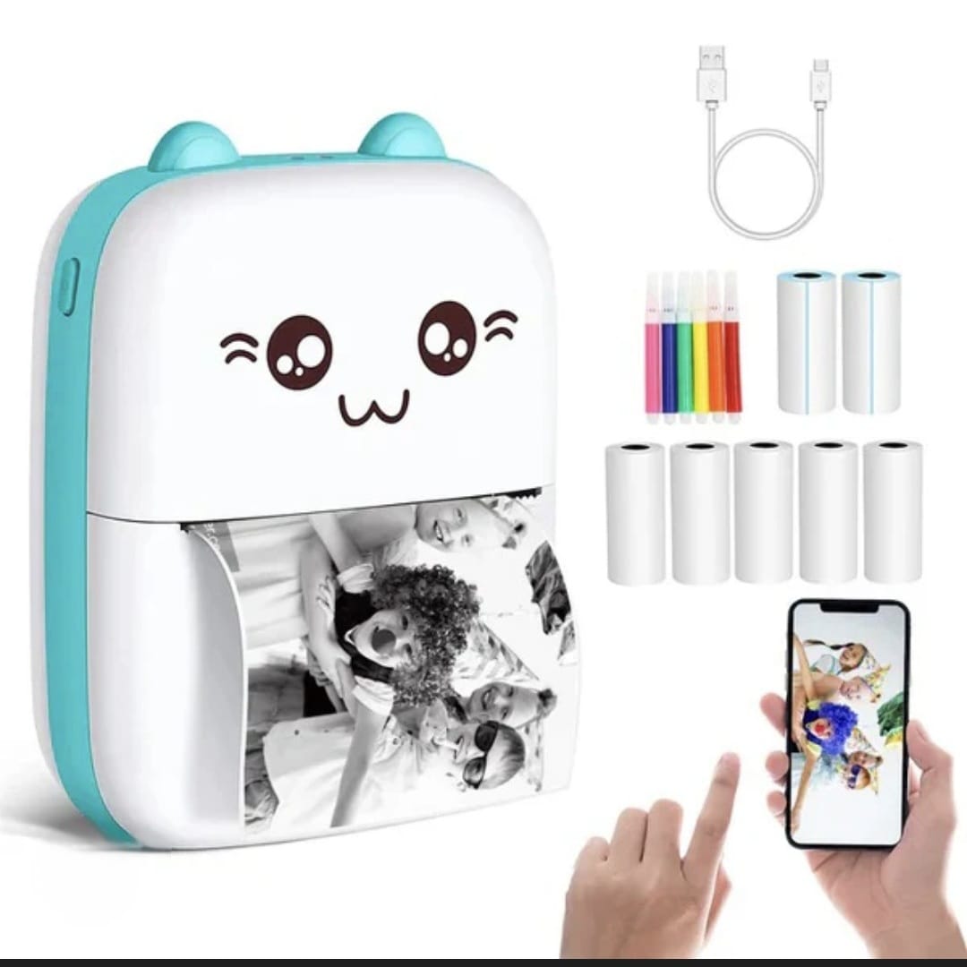 🖨️ Portable Mini Printer – Wireless Thermal Photo & Label Printer for Home, Office & Travel ✨
