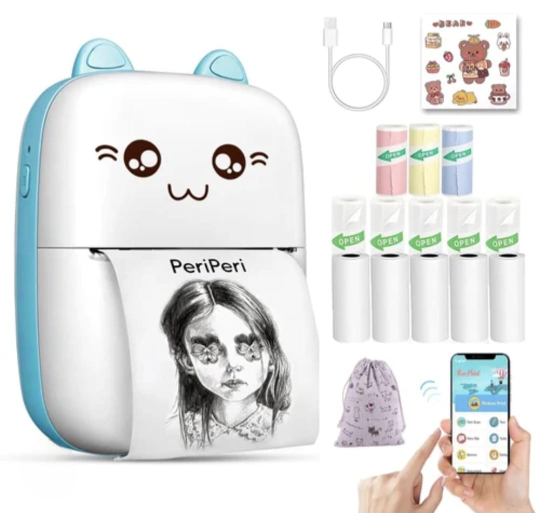 🖨️ Portable Mini Printer – Wireless Thermal Photo & Label Printer for Home, Office & Travel ✨