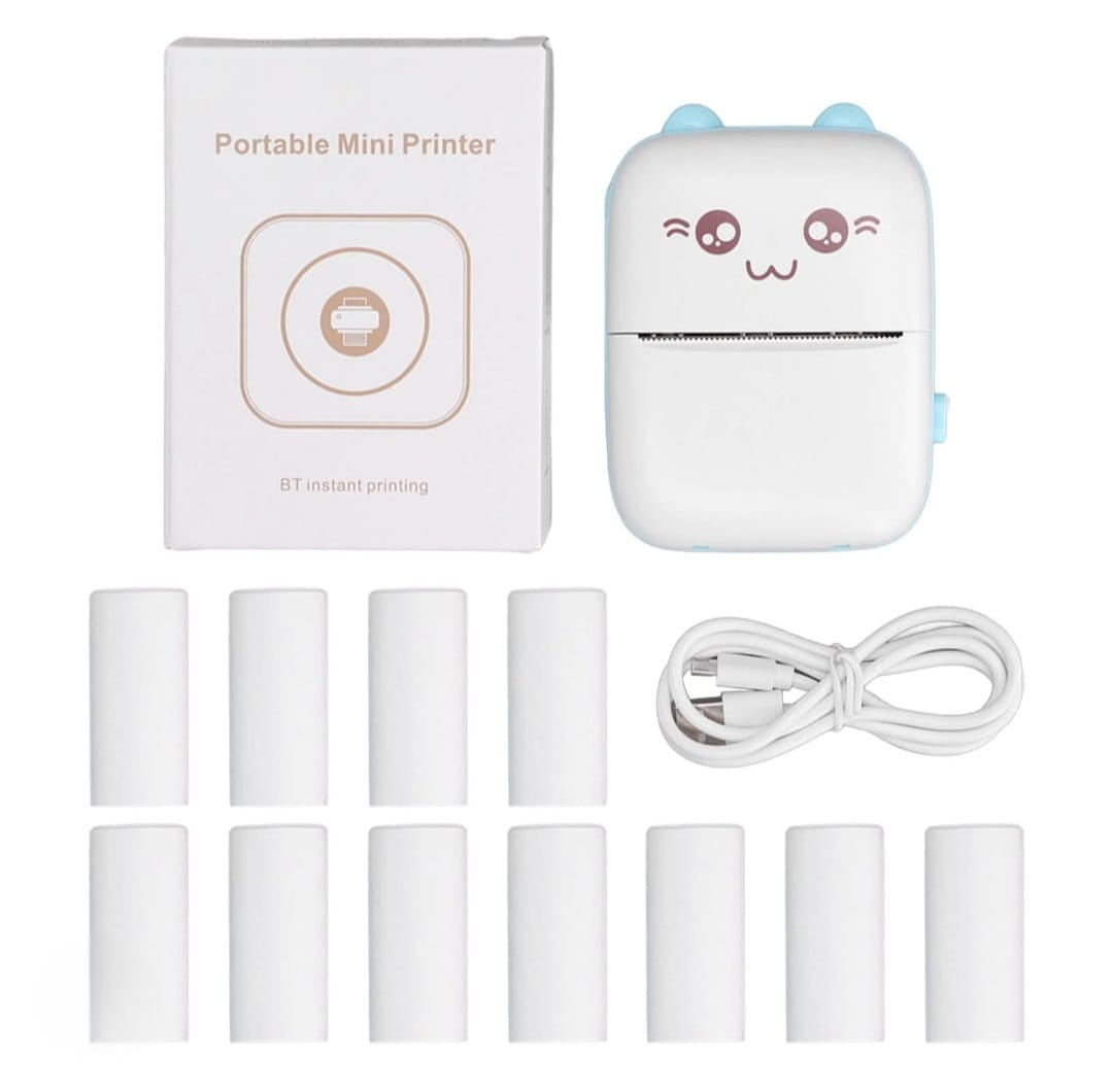 🖨️ Portable Mini Printer – Wireless Thermal Photo & Label Printer for Home, Office & Travel ✨