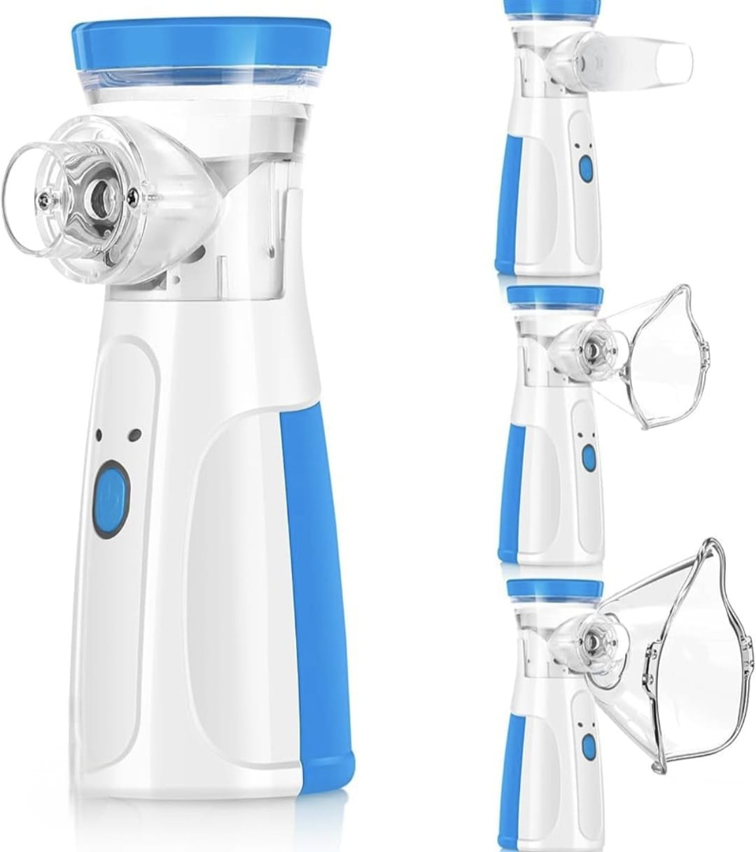 🌫️ Portable Mesh Nebulizer Machine – Silent, Rechargeable Inhaler for Adults & Kids | Fast Respiratory Relief 💙✨
