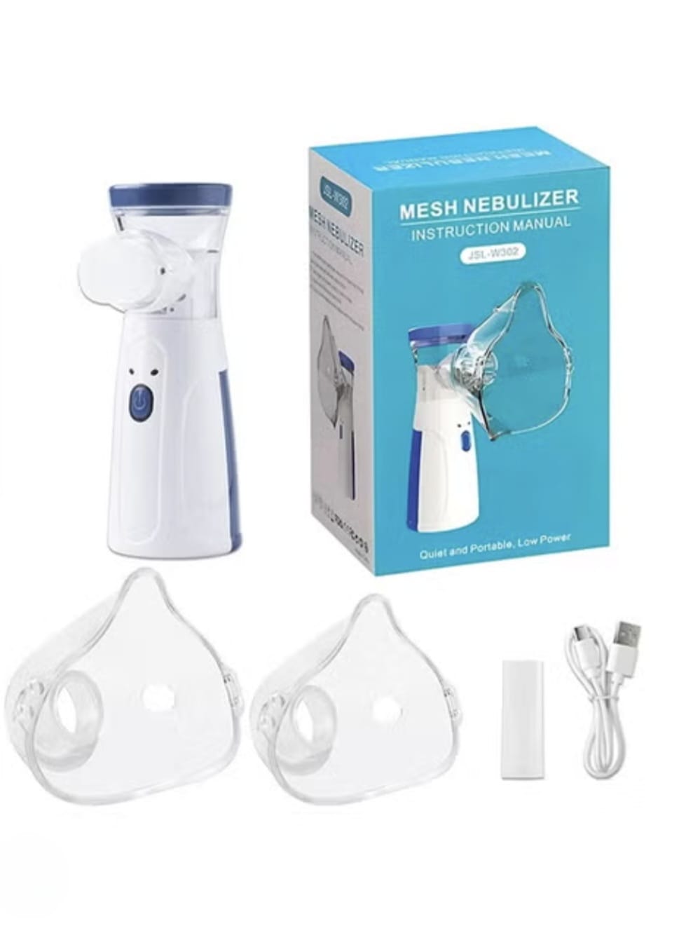 🌫️ Portable Mesh Nebulizer Machine – Silent, Rechargeable Inhaler for Adults & Kids | Fast Respiratory Relief 💙✨