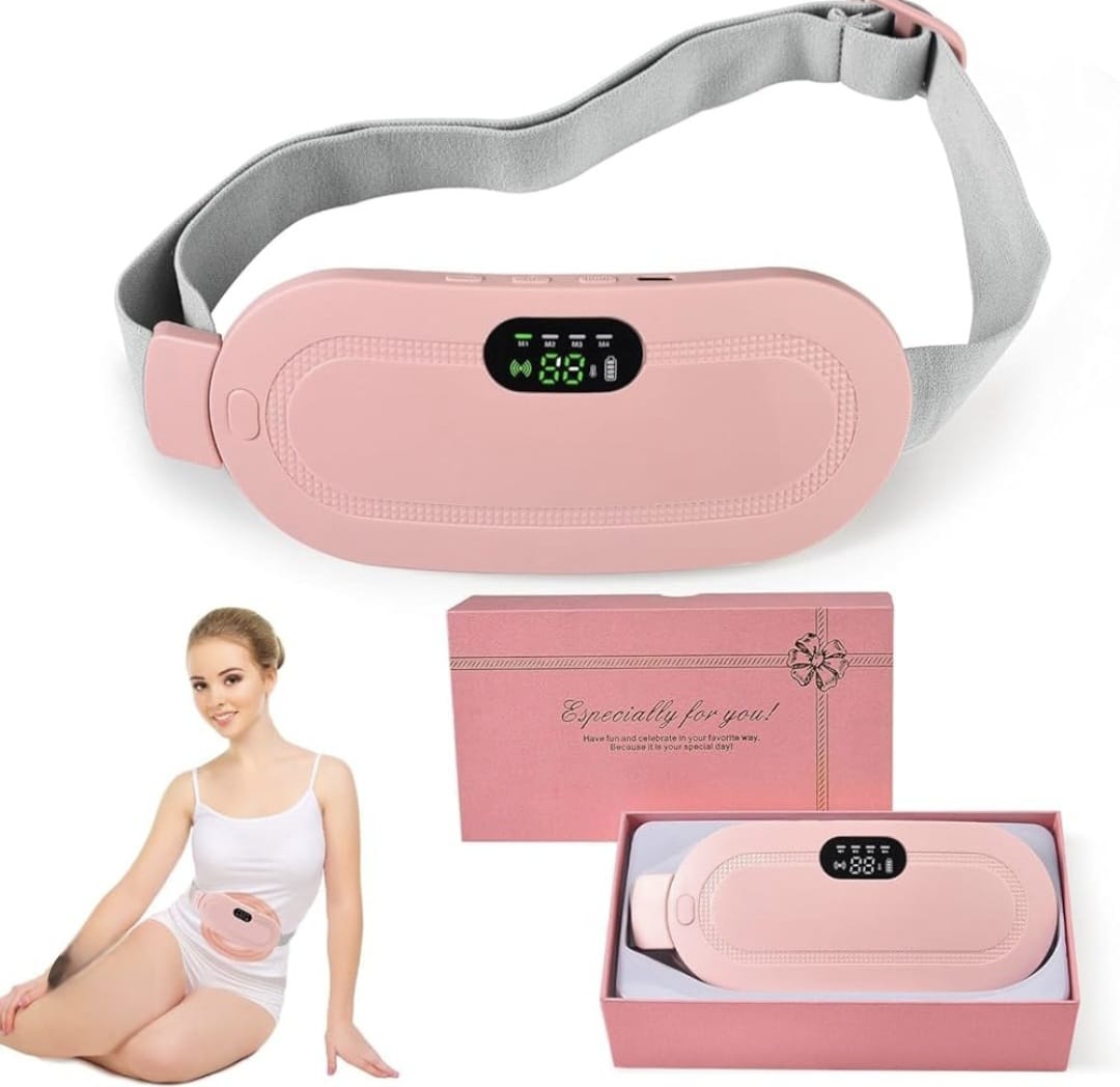 🌸 Portable Period Pain Relief Massager – Heating & Vibration Therapy for Menstrual Cramp Relief ❤️✨
