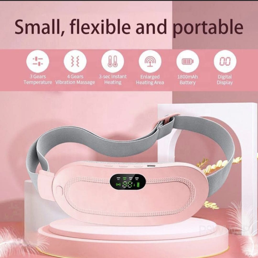 🌸 Portable Period Pain Relief Massager – Heating & Vibration Therapy for Menstrual Cramp Relief ❤️✨
