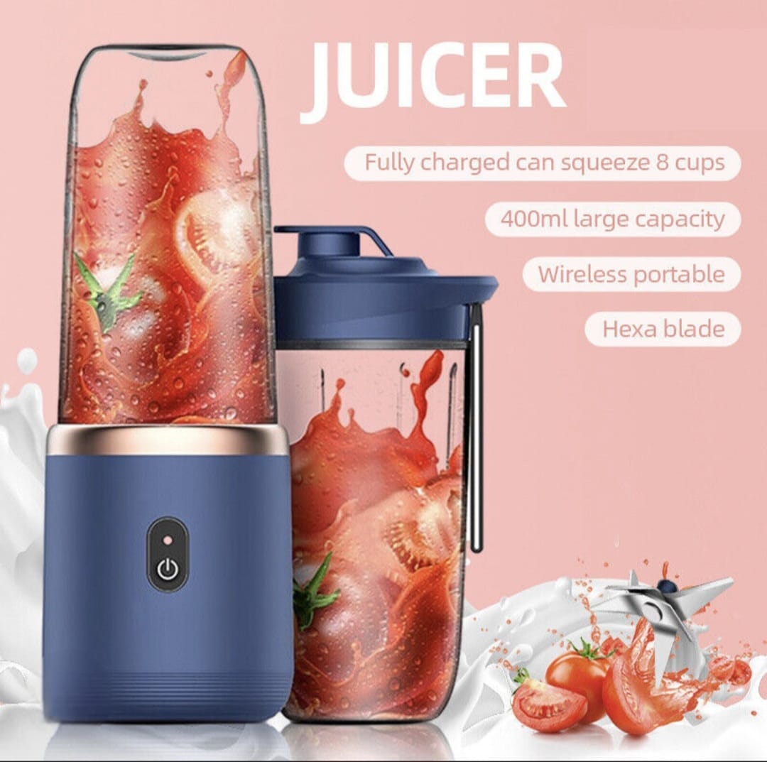 🍋 Portable USB Juicer Blender – Mini Rechargeable Smoothie & Fruit Juice Maker for Home, Gym & Travel ⚡✨