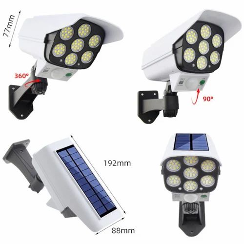 Solar Security Camera Light – Motion Sensor & Remote Control