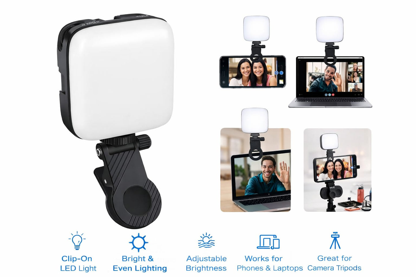 💡 Portable Selfie Ring Light – Clip-On LED Fill Light for Perfect Photos, Reels & Video Calls 🤳✨