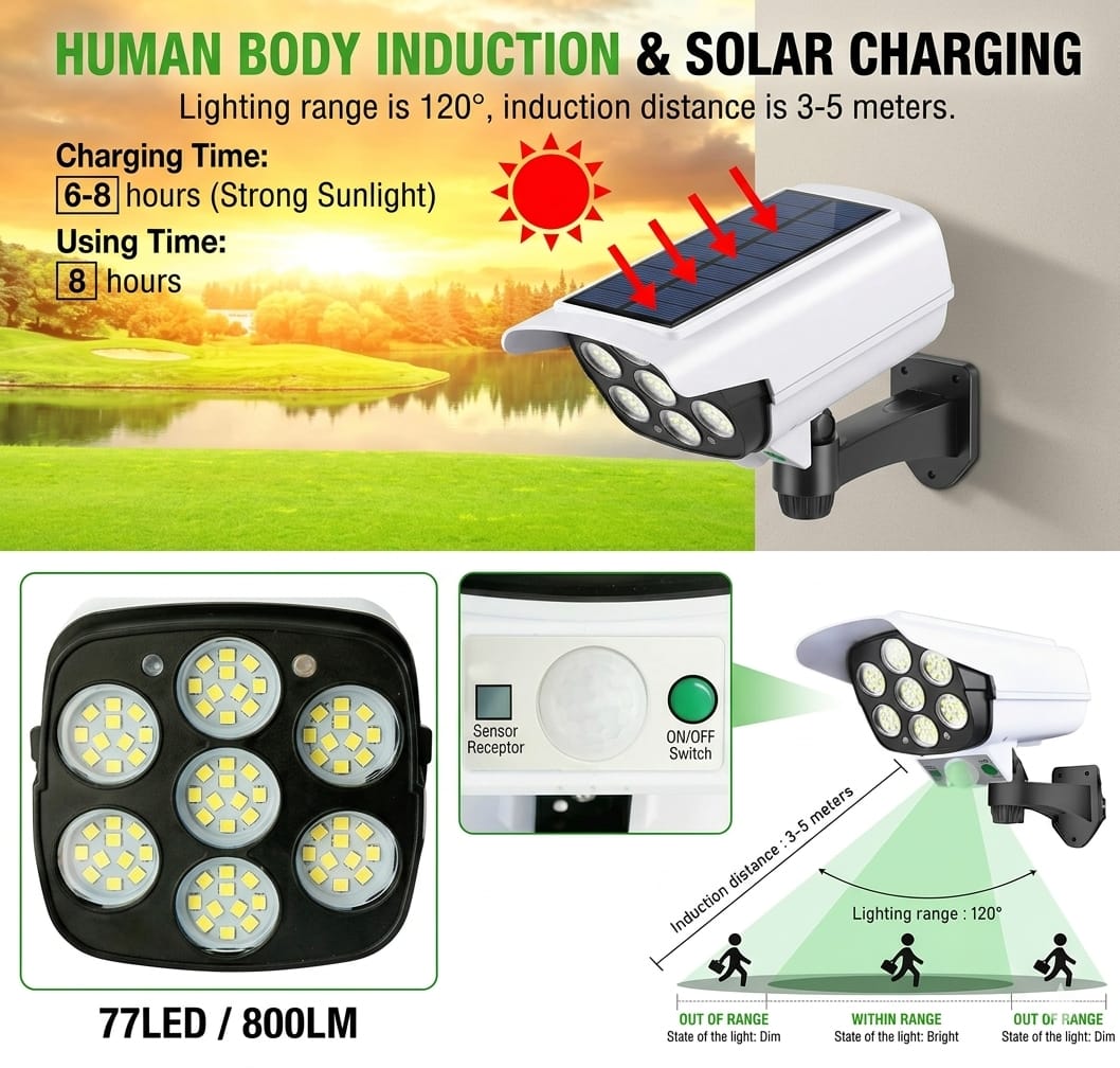 ☀️ Solar CCTV Camera – 24/7 Wireless Security, Zero Bills!